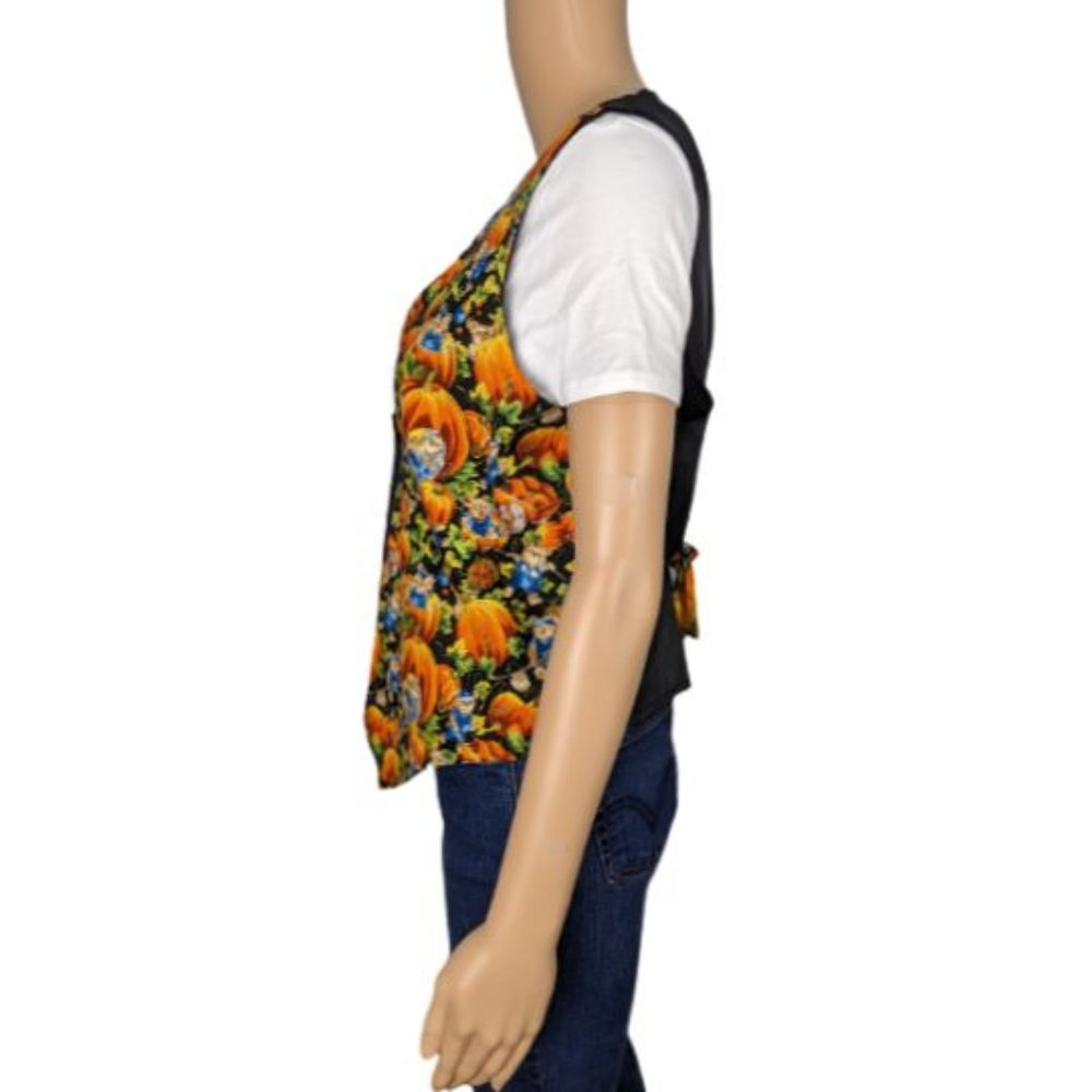 Basic Editions Halloween Pumpkins And Bears Vest M - image 5